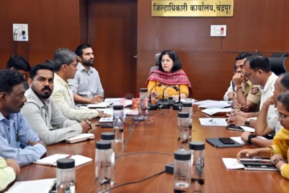 चंद्रपूर जिल्हाधिकारी कार्यालयात मान्सूनपूर्व आपत्ती व्यवस्थापन आढावा बैठक | Chandrapur Monsoon Prep